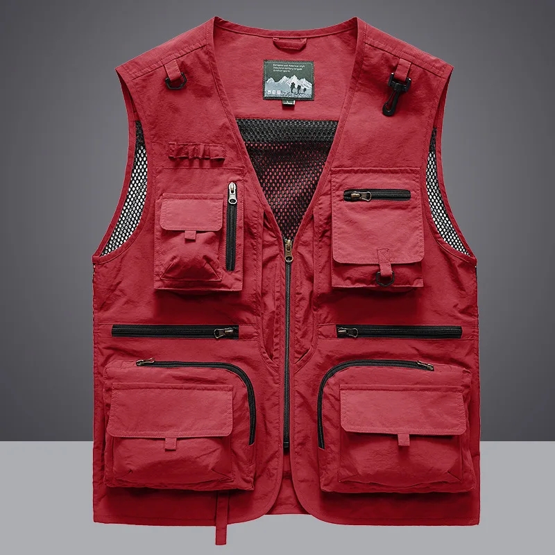 Photography Vest - Gilet da pesca multitasche in rete