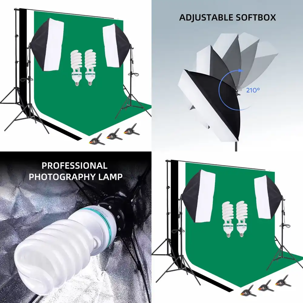 Photography Umbrella Lighting Kit - Attrezzatura per Studio Fotografico, Set Sfondo