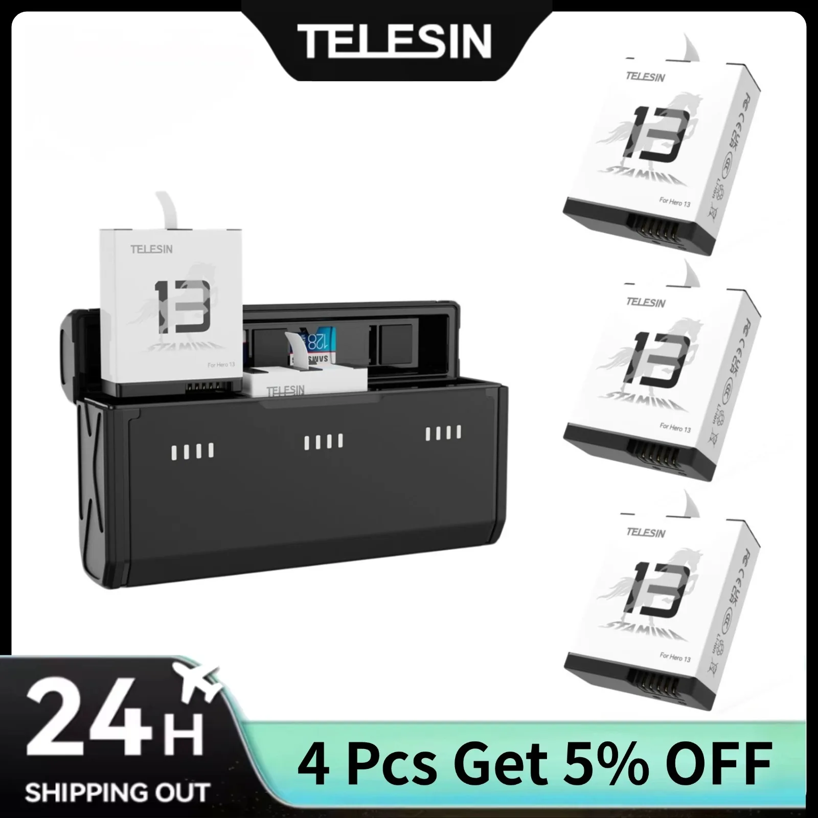 TELESIN Scatola di ricarica ra - Gopro Action Camera Hero 13 Black recensione e prezzo