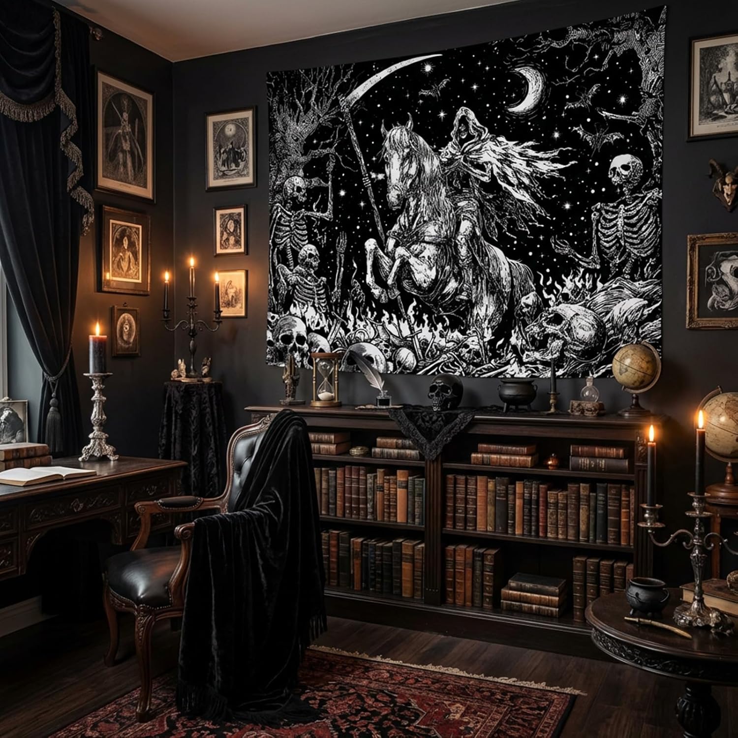 Tapestry Gotico con Scheletro, - Photography Dark recensione e prezzo