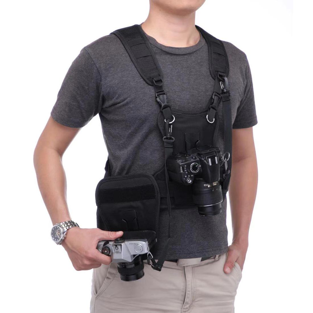 Con 2 DSLR doppia tracolla per - Photography Vest recensione e prezzo