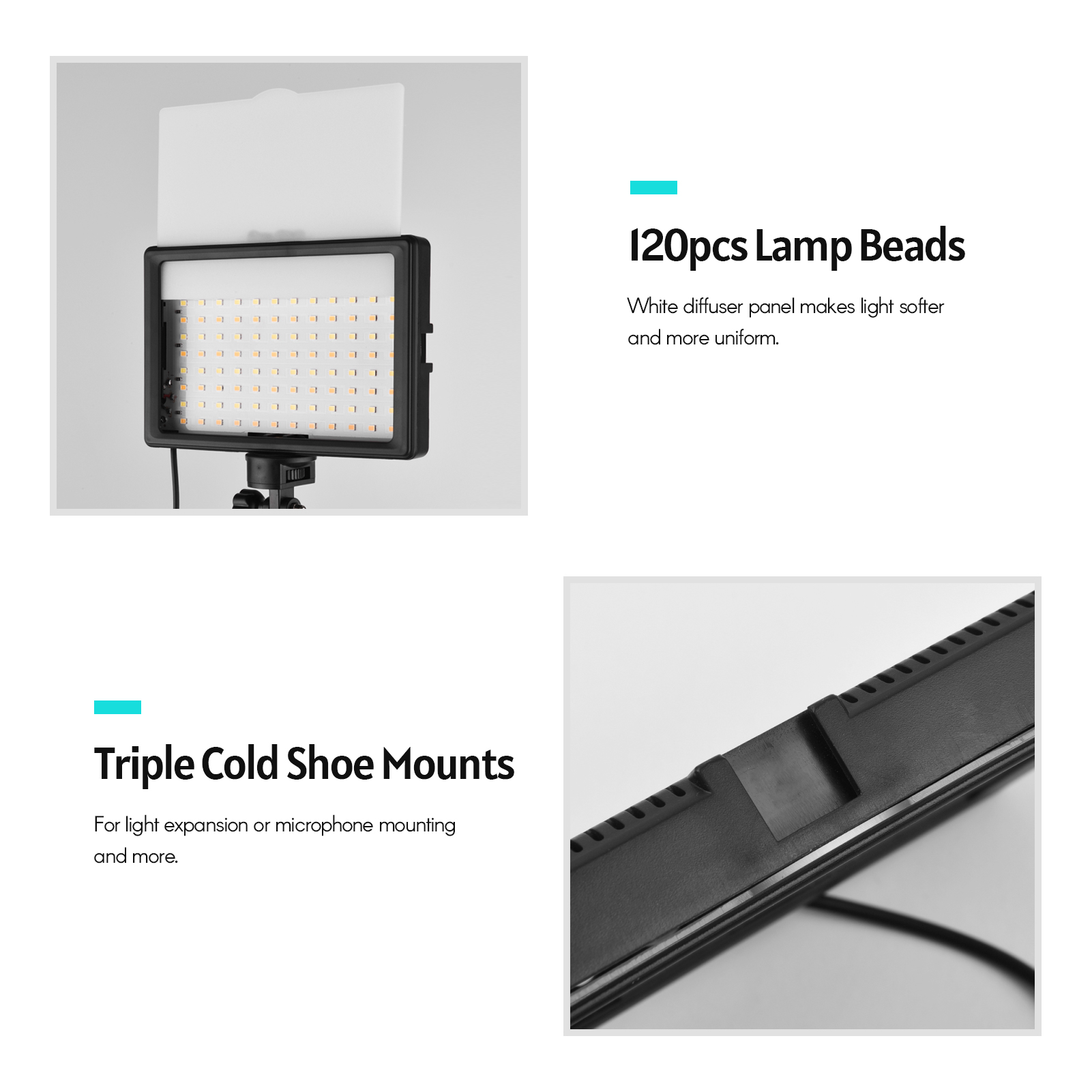 Andoer 2pcs LED Video Light Ki - Photography Umbrella Lighting Kit recensione e prezzo