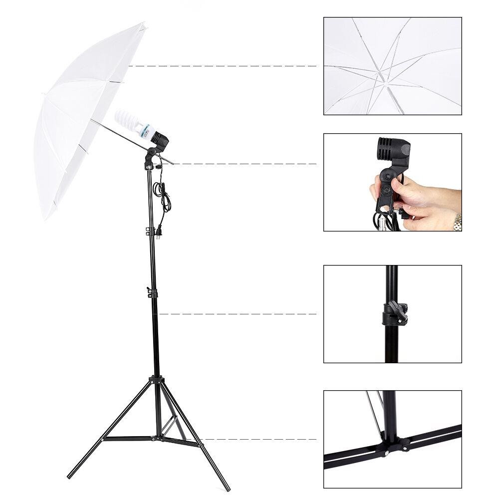 Kit di illuminazione per studi - Photography Umbrella Lighting Kit recensione e prezzo