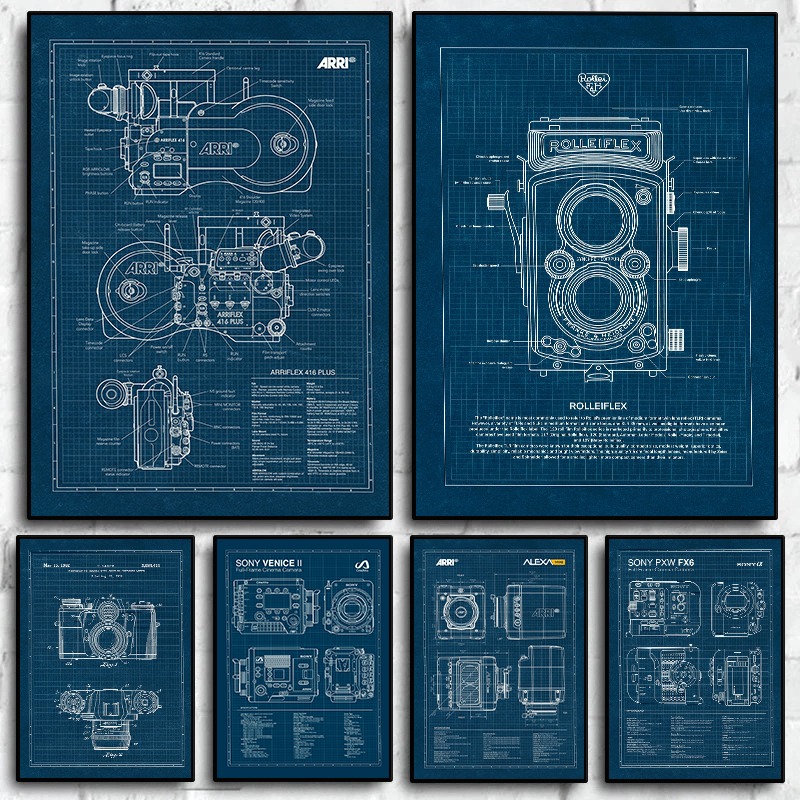 Vintage Leica Camera Blueprint - Photography Class recensione e prezzo