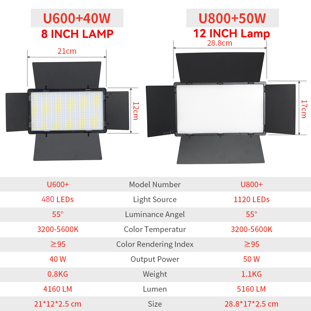 U800 U600 LED Photo Studio Vid - Photography Umbrella Lighting Kit recensione e prezzo